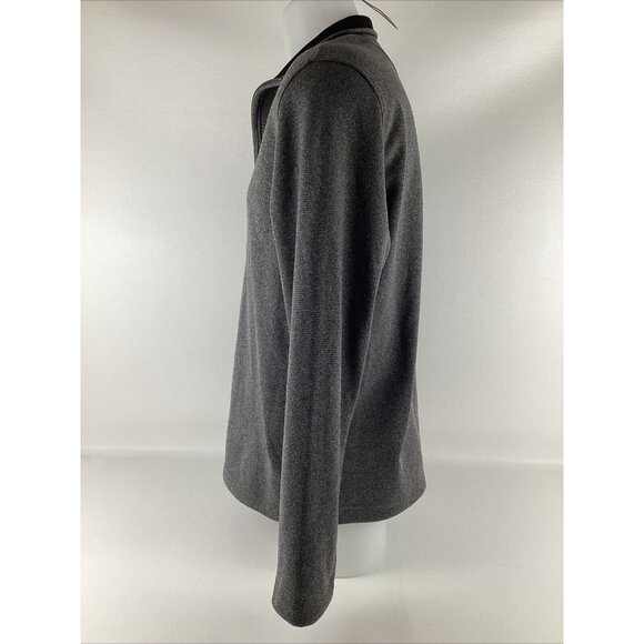 Izod Mens Soft Advantage Performance Stretch LS 1/4 Zip Gray Grey Sweater Medium - Picture 6 of 7